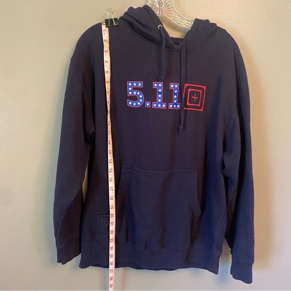 5.11 Tactical Medium Navy Medium stars Logo Hoodie red white blue patriotic - Picture 4 of 11